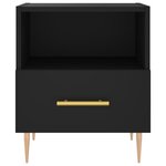 vidaXL Table de chevet noir 40x35x47 5 cm bois d’ingénierie