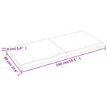 vidaXL Dessus de table marron foncé bois chêne massif traité