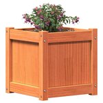 vidaXL Jardinières 2 Pièces cire marron bois de pin massif