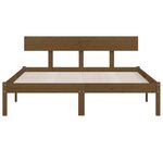 vidaXL Cadre de lit sans matelas marron miel bois massif 120x200 cm