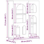 vidaXL Armoire suspendue avec étagère Gris béton 59 x 20 x 71 5 cm