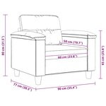 vidaXL Fauteuil gris foncé 60 cm tissu microfibre