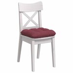 vidaXL Coussins de siège 4 pc Tissu Bordeaux 40 x 40 x 12 cm