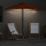 vidaXL Parasol de jardin Couleur terre cuite 294 x 150 x 223 cm tissu