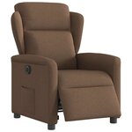 vidaXL Fauteuil inclinable électrique Marron Tissu