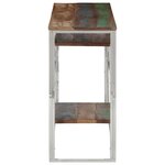 vidaXL Table console argenté inox et bois de récupération massif
