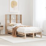 vidaXL Lit bibliothèque sans matelas 100x200 cm bois massif