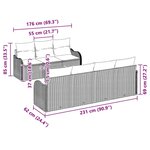 vidaXL Ensemble de Sofa de Jardin 8 Pièces Noir Sofa 4 places