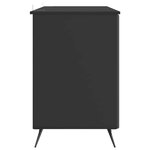 vidaXL Bureau avec étagère Noir 142 5 x 50 x 75 cm Bois d'ingénierie