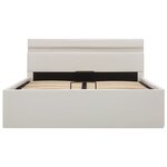 vidaXL Cadre de lit à rangement avec LED blanc similicuir 120x200 cm