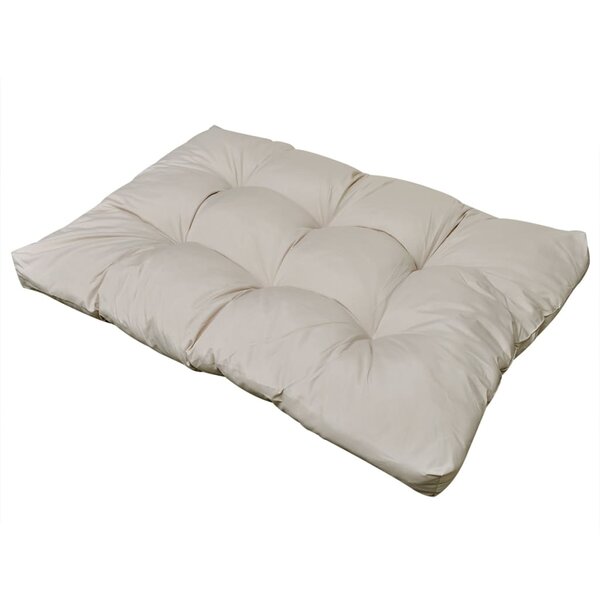 vidaXL Coussin de siège rembourré Blanc sable 120x80x10 cm
