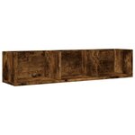 vidaXL Armoire murale chêne fumé 75x18x16 5 cm bois d'ingénierie