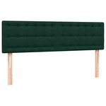 vidaXL Sommier à lattes de lit et matelas vert foncé 140x210cm velours