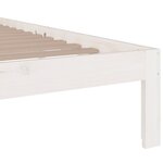 vidaXL Cadre de lit Blanc Bois massif 120x200 cm