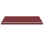 vidaXL Auvent manuel rétractable avec LED bordeaux 500x300 cm