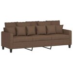 vidaXL Ensemble de canapés 2 Pièces avec coussins Marron Tissu