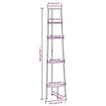 vidaXL Étagère d'angle 5 niveaux Marron foncé et noir 45 5x31 5x180 cm