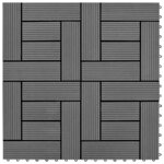 vidaXL Carreau de terrasse 11 pc Gris 30 x 30 cm WPC