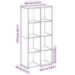 vidaXL Étagère séparatrice de pièce chêne fumé 69 5x29x137 5 cm