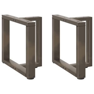 vidaXL Pieds de table basse en T 2 pièces noir 50 x 25 x (42-43) cm acier