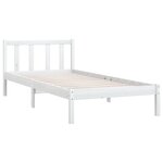 vidaXL Cadre de lit sans matelas blanc bois massif 100x200 cm