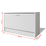 vidaXL Banc à chaussures 80x24x45 cm Blanc
