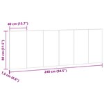 vidaXL Tête de lit murale vieux bois 240x1 5x80 cm bois d'ingénierie