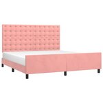 vidaXL Cadre de lit sans matelas rose 160x200 cm velours