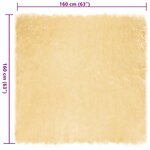 vidaXL Tapis en Peau de Mouton Synthétique Crème 160 x 160 cm