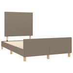 vidaXL Cadre de lit sans matelas taupe 120x200 cm tissu