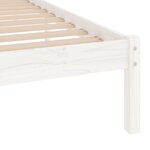 vidaXL Cadre de lit Blanc Bois de pin massif 90x200 cm