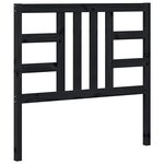 vidaXL Tête de lit Noir 106x4x100 cm Bois massif de pin