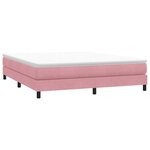 vidaXL Sommier à lattes de lit sans matelas rose 180x220 cm velours