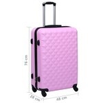 Vidaxl valise rigide rose abs
