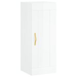 vidaXL Armoire murale blanc brillant 34 5x34x90 cm bois d'ingénierie