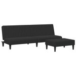 vidaXL Ensemble de canapés 2 Pièces noir velours