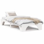 vidaXL Cadre de lit Blanc 207 x 97 x 30 cm Bois massif en pin