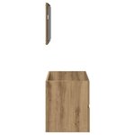 vidaXL Armoire de salle de bain avec miroir chêne artisanal
