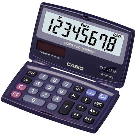 calculatrice de poche SL-100 VER 8 Chiffres solaire et pile CASIO