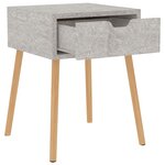 vidaXL Tables de chevet 2 Pièces Gris béton 40x40x56 cm Aggloméré