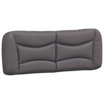 vidaXL Lit avec matelas gris 140x190 cm similicuir