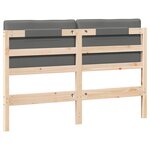 vidaXL Tête de lit capitonnée Marron et gris clair 150 cm Pin massif