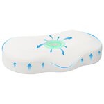vidaXL Coussin pour le cou Blanc 53 x 35 x 11 cm Polyester