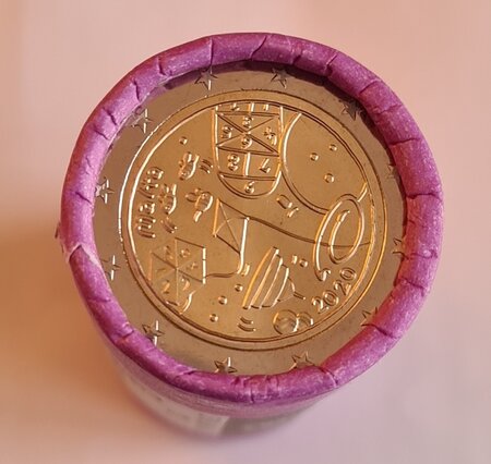 Rouleau de 25 pièces de monnaie de 2 euro commémorative Malte 2020 – Jeux