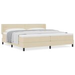vidaXL Lit boxspring avec matelas avec matelas Crème 200 x 200 cm