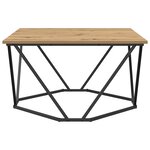 vidaXL Table basse Chêne artisanal 80 x 80 x 45 cm