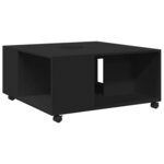 vidaXL Table basse noir 80x80x40 cm bois d'ingénierie