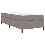 vidaXL Lit à ressorts avec matelas Taupe 90 x 190 cm tissu