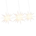 vidaXL Lumières de Noël avec LED 3 Pièces pliable blanc