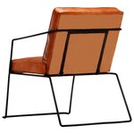 vidaXL Fauteuil Brun roux Cuir véritable